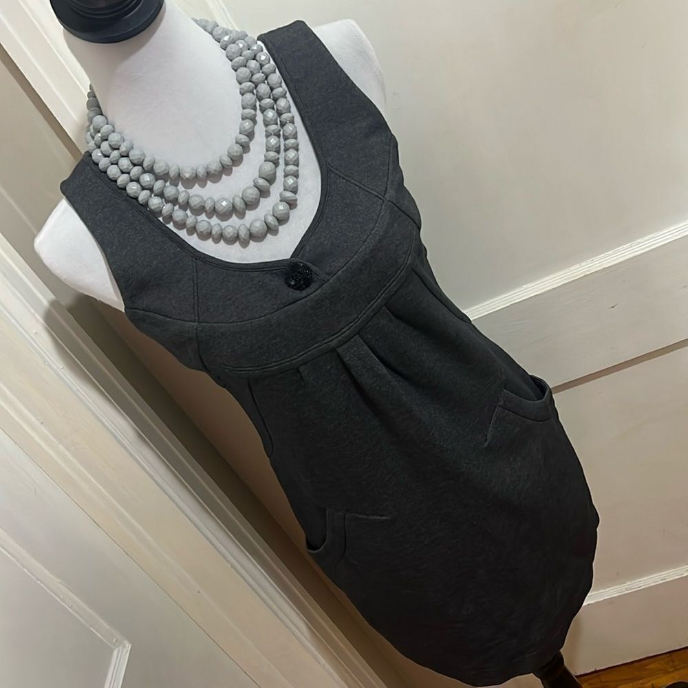 Free Shipping! Adorable Heartloom Pull On Tank Dress Women's Small Gray Knit